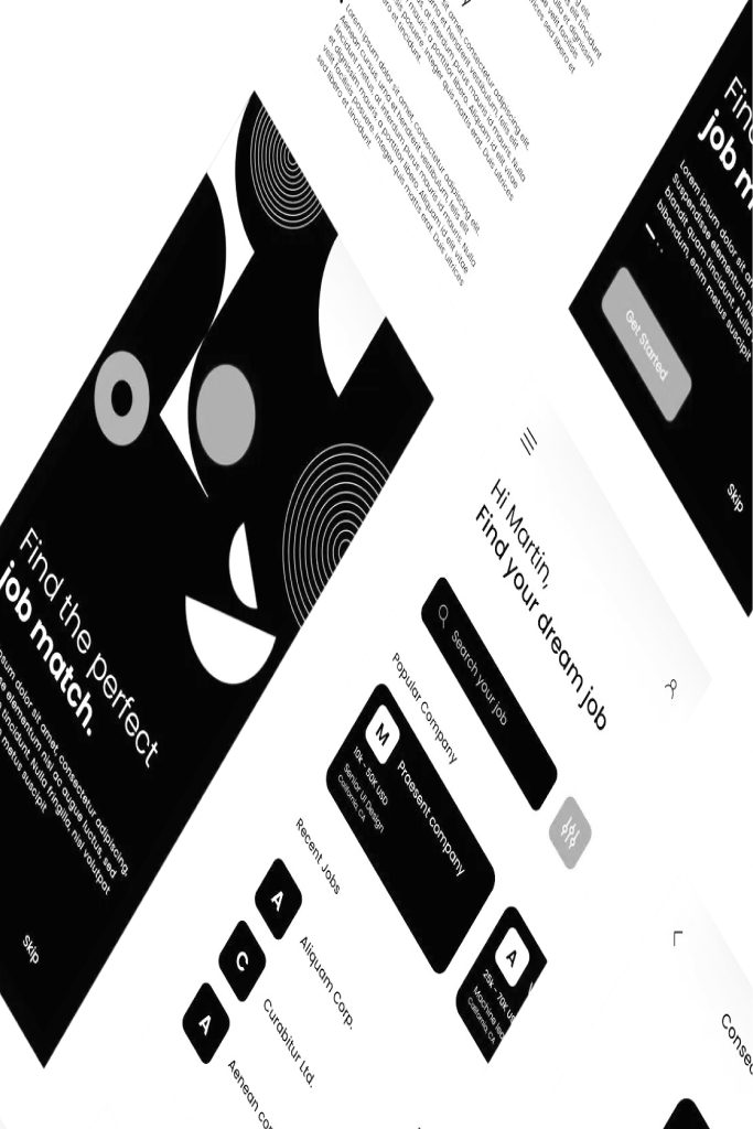 Overlapping Plus UI product mockups